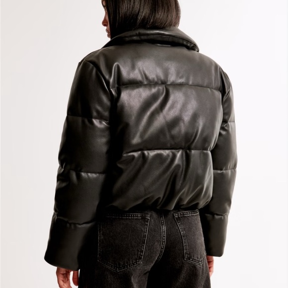 NWOT Abercrombie & Fitch Vegan Leather Mini Puffer - Picture 10 of 10